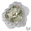 FPJ Sensational Heart High quality Ring With 9.60ctw Genuine Amethyst Crafted in 14K White Gold. Total item weight 10.8g (Size 7)