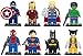 GRHOSE Iron Man Spiderman Superman Batman Hulk Wolverine 8 Mini Figures Set Lego Fit