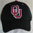 Oklahoma Sooners "One-Fit" NCAA Cotton Twill Flex Cap (Black)