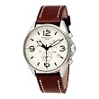 Torgoen Swiss Men's T16103 Aviation Chronograph Ivory Dial Leather Strap Watch