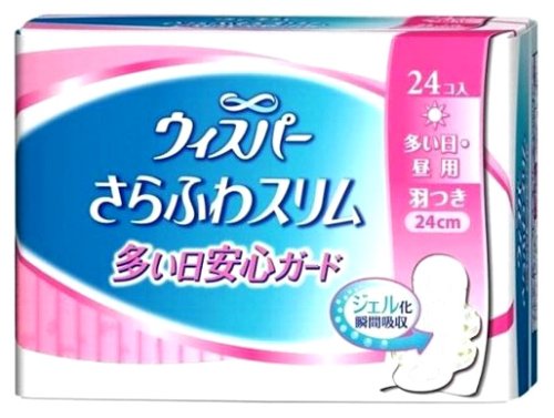 ウィスパー さらふわスリム多い日安心羽根つき24コ