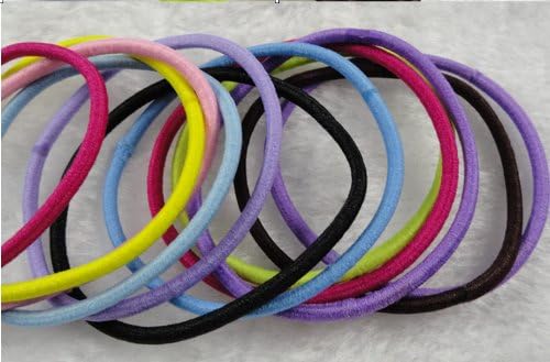50pc Wholesale Mixed Color with Elastic Tie Head Rubber Band
