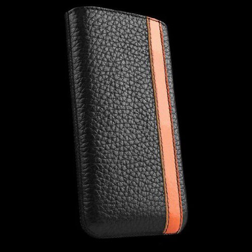 Sena Corsa Leather Pouch for iPhone 4 / 4S - Black and Orange - 156950