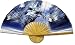 Fairtrade Handmade Gift Ideas - 60" Painted Thai Silk & Bamboo Decorative Wall Fan - Blue Exultation