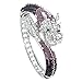 EVER FAITH Women's Austrian Crystal Cool Animal Fly Dragon Bangle Bracelet Purple Silver-Tone