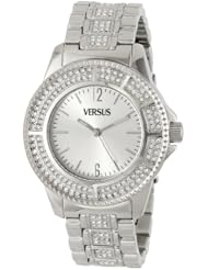 Versus by Versace Womens SH7120013 Tokyo Crystal Analog Display Japanese Quartz Silver Watch