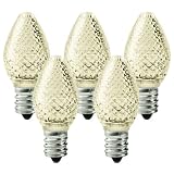 25 Bulbs C7 LED - Warm White - Candelabra Base - Christmas Lights - Brite Star 44-138-93