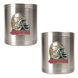 San Francisco 49ers NFL 2pc Stainless Steel Can Holder Set- Helmet Logo