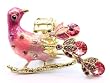 Pink Jeweled Bird Pink Peacock Happiness and Love ring