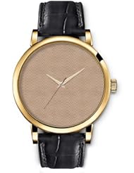 SPRAWL Aanalog Fashion Series Gold Ladies Watches of Genuine Black Leather Strap,Unique Wrist Watch for Women Girls Designed with Set beige rectangles