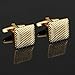 Classic Men Gold Plated Cufflinks Square Cuff Links GP