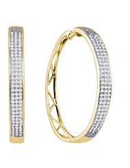0.80CTW DIAMOND MICRO PAVE HOOPS
