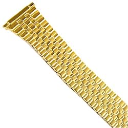 Watch Band Expansion Metal Stretch Gold Plated fits 16mm to 20mm