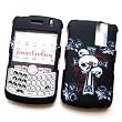 RIM BlackBerry Curve 8300 8310 8320 8330 Rubberized Snap On Protector Hard Case Image Cover "Cross 'n Skulls" Design