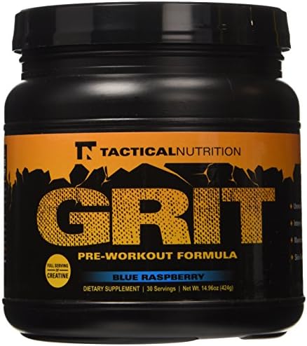 Summer Blowout - Pre-Workout Supplement Creatine Monohydrate -FULL SERVING - Blue Raspberry - Best Pre Workout Loaded Formula - Top Drink for Men and Women before the Gym - 30 Servings - 100% Satisfaction Guarantee Tactical Nutrition GRIT (30 Servings)