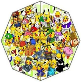 CoolYoyo Custom Unique Pokemon So Many Pikachus Funny Wind Resistant Floding Travel Umbrella Auto Foldable Umbrella