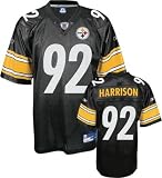 James Harrison Jersey: Reebok Black Replica #92 Pittsburgh Steelers Jersey