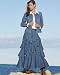 Apparel : Together Ruffled denim skirt|