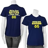 Michigan Wolverines Navy Blue Ladies Snob T-shirt