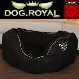 HUNDEBETT HUNDEKISSEN HUNDEKORB HUNDESOFA – HOMEZONE BLACK PEARL – NEU – XL 80x80cm – ORIGINAL DOG-ROYAL-DESIGN