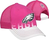 Philadelphia Eagles Women's Pink Breast Cancer Awareness Structured Adjustable Snapback Mesh Back Hat