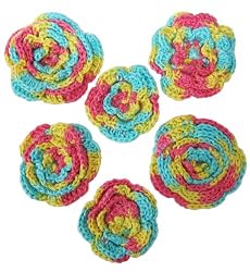 Handmade Flower Pins for Special Events - 100% Crocheted By Hand