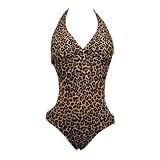 Monokini Swimsuit Leopard Print