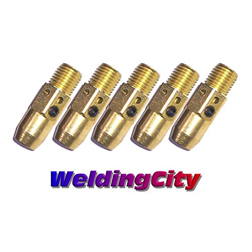 WeldingCity 5-pk Gas Diffusers 54A for Lincoln Magnum 300-400Amp and Tweco #3/#4 MIG Welding Guns