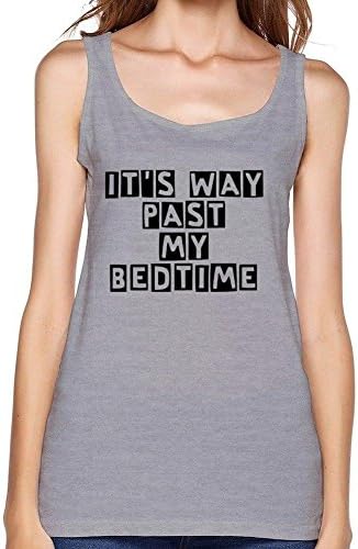 Chunrui Women It is Way Past My Bedtime Cool Vest Tank top Light Grey XXL
