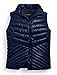 Talbots Chevron Quilted Ciré Puffer Vest - Indigo Blue (M)
