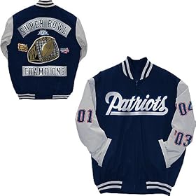 G-III New England Patriots Canvas Super Bowl Commemorative Varsity Jacket