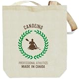 Canoeing Made In Canada Sports Tote Bag (Beige, Canvas, Unisex)