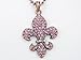 Fleur-De-Lis Amethyst Purple Crystal Rhinestone title=