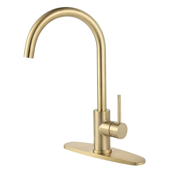 Bar Sink Faucet Single Hole With Deck Plate Single Handle Lead