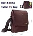 Rock Multi Function Shoulder Bag for Tablet Pc or Laptop Under 11 Inch - Extremely Light with 3 Layers and 9 Porkets for Tablet, Wallet, Cellphone, Keys, Books,------ Purple, Chocolate Brown