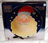 Big Santa Dessert Christmas Plate w/Eraseable Pen