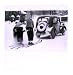 Boxed Christmas Holiday Greeting Cards - Vintage Image of Antique Car Pulling Three Skiers