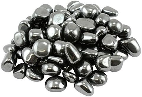 Crystal Allies Materials: 3lb Wholesale Tumbled Hematite Stones from Brazil - Small 1/4"-1/2" Polished Natural Crystals for Reiki Crystal Healing *Wholesale Lot*