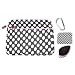 Black/White/Pink Polka dots print Sleeve Cover Case for Apple iPad, iPad2 + An Ekatomi Hook.