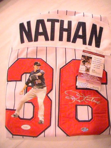 JOE NATHAN SIGNED AUTOGRAPHED MINNESOTA TWINS JERSEY JSA