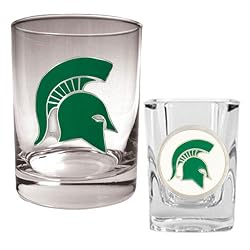 Michigan State Spartans NCAA Rocks Glass And Shot Glass Set by Great American Products
