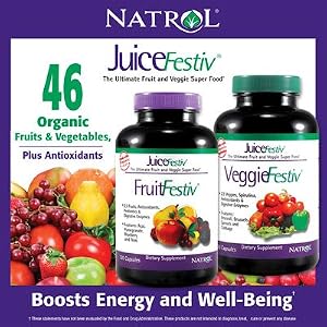 Natrol JuiceFestiv, 120 x FrutFestiv & 120 x VeggieFestiv
