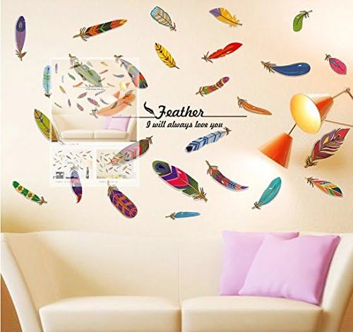 Classic Creative Dream Catcher Feather Wall Sticker - Removable DIY Wall Art Mural Sticker Decor Decal - 155 x 68 CM