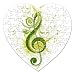 Jigsaw Puzzle Heart of Green Treble Music Clef