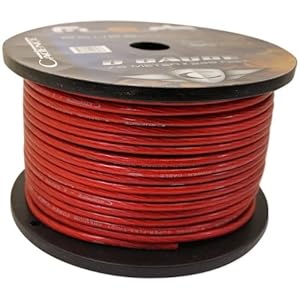 Cadence 8G75M-RED 8 Gauge 20 Foot Red Amp Power Wire w/ Cool Cable Technology (Cut from a 246 Foot Spool)