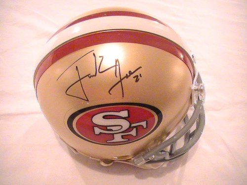 FRANK GORE SIGNED AUTOGRAPHED SAN FRANCISCO 49ERS MINI HELMET + HOLOGRAM