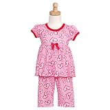 Laura Dare Pink Heart Capri Pajamas for Toddlers and Girls
