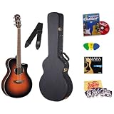 Yamaha APX500 Old Violin Burst Acoustic-Electric Guitar Bundle with Yamaha Hard Case, DVD, Picks, Strap, Strings, Pick Card, and Polishing Cloth