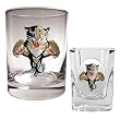 Florida Panthers NHL Rocks Glass & Square Shot Glass Set - Primary Logo by Great American Products