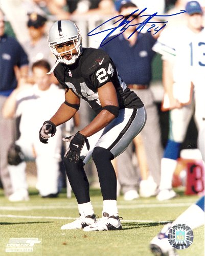 CHARLES WOODSON,OAKLAND RAIDERS,MICHIGAN WOLVERINES,SIGNED,AUTOGRAPHED,8X10 PHOTO,COA, RARE HARD PHOTO TO FIND